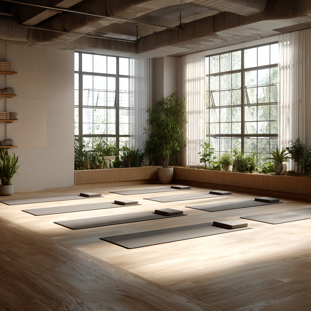 Йога-студія з природним освітленням